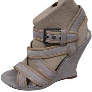 Alexandre Birman | Suede Slingback Wedge Platform Sandals | Sz 10